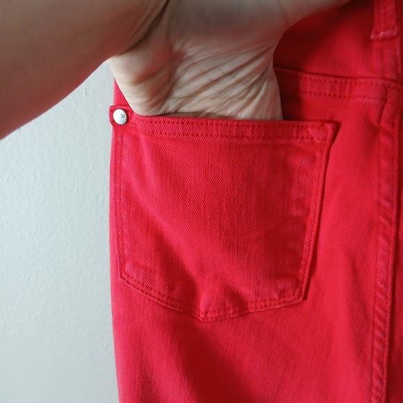 Judy Blue Women's High Rise Tummy Control Size 3/26 Skinny Jeans Red Pockets - Picture 16 of 16